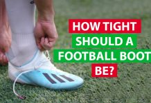 How tight should football boots be